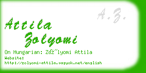 attila zolyomi business card